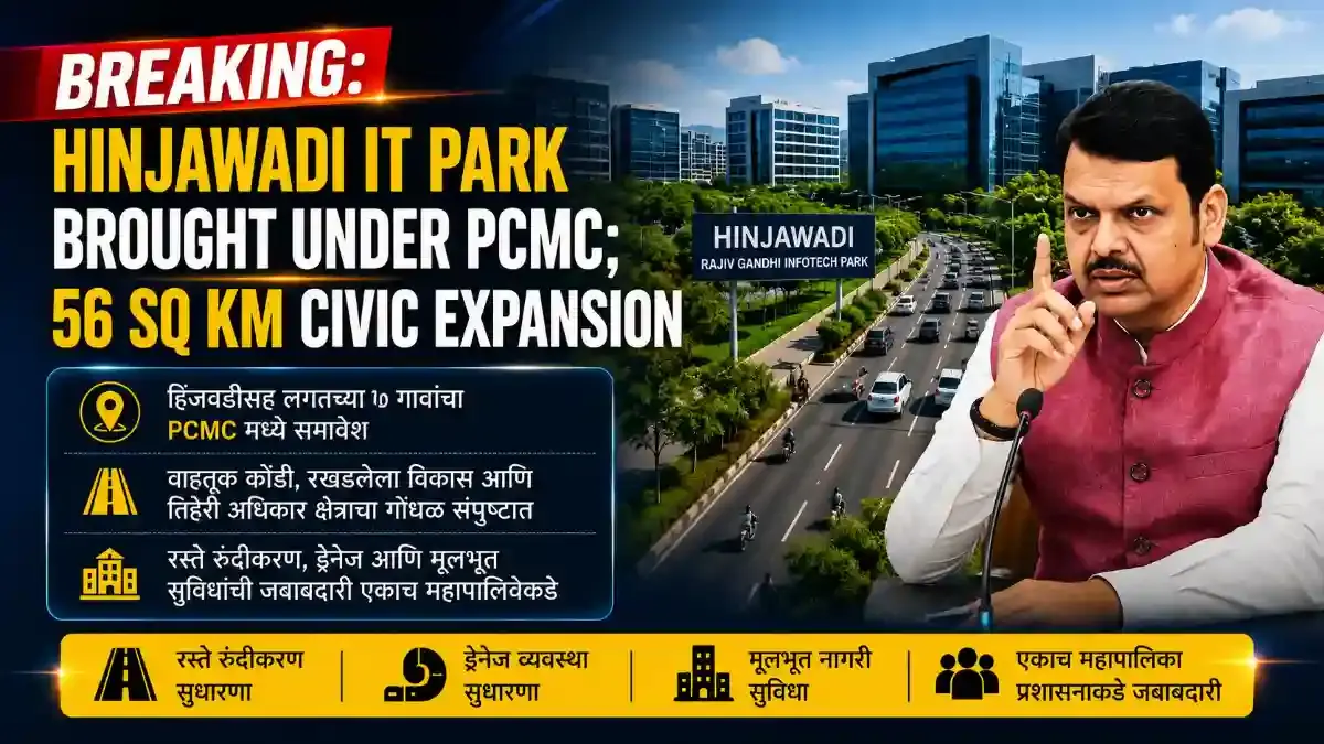 Hinjawadi IT Park to Merge with PCMC: CM Devendra Fadnavis Announces Takeover