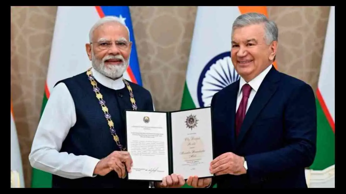 PM Modi Conferred Uzbekistan's Highest Award 'Oliy Darajali Dustlik' - World
